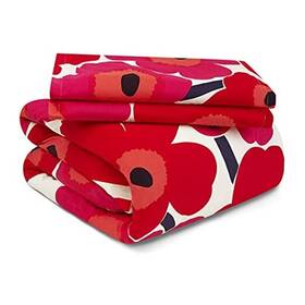 221456 Revman International Marimekko - Duvet Cover Set Cotton Bedding With Matching Shams King Unikko Red