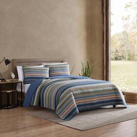 Revman International 883893347946 Yakima Collection Bedding Set 100% Cotton King Blue/green/orange