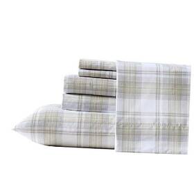 Ushsa01262225 Revman International Bed Sheets Ultra-soft And Lightweight Bedding King Dayton Valley Plaid Beige
