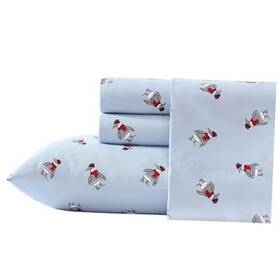Ushsa01307926 Revman International Sheet Set Brushed Flannel Bedding Soft And Cozy Queen Penguin Toss Blue