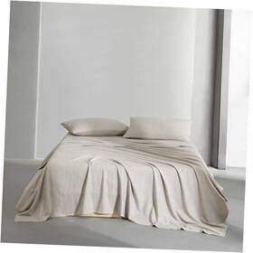 Ushsa01309413 Revman International Bed Sheets Soft Melange Flannel Bedding Set King Natural