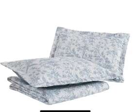 Ushsa51097750 Revman International Laura Ashley Comforter Set Reversible Cotton Bedding Spa Blue King