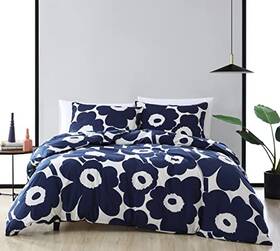 Ushsa51165052 Revman International Comforter Set Cotton Bedding With Matching Shams Queen Unikko Indigo Ushsa51165052 Revman International Comforter Set Cotton Bedding With Matching Shams Queen Unikko Indigo
