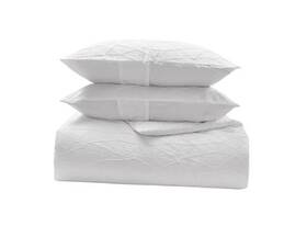 Ushsa51216524 Revman International Comforter Set Reversible Luxury Bedding With Matching Shams King White