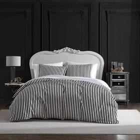 Ushsfn1286477 Revman International Duvet Cover Soft Bedding Set With Matching King Wonderland Stripe Black