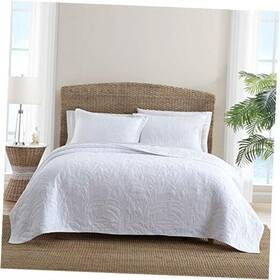 Ushsgr1167151 Revman International Quilt Set Soft Cotton Bedding With Matching Sham Twin Costa Sera White