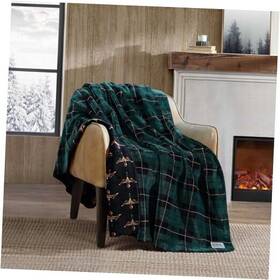 Ushshf1304761 Revman International Throw Blanket Ultra-soft Plush And 60 Inch X 70 Capitol Hill Plaid Green