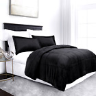 Rg-srmcrmnkcomf-f-q-blk Sleep Restoration Comforter Set Full Queen Black Micromink 640816168367
