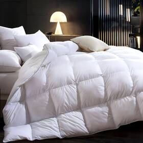 Rifens 700937291051 3d Baffle Box Real Down Comforter 750 Fill-power Ultra-soft 90 Inch X90