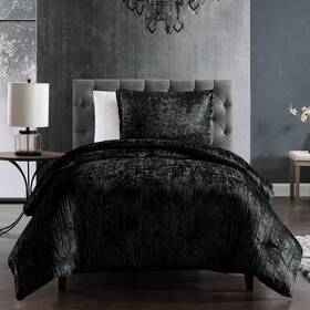 Riverbrook Home 679610845068 Turin Comforter Set Twin Black 2-piece
