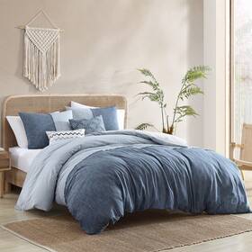 Riverbrook Home 679610884852 Urban Casual Comforter Set Queen Jessup - Blue 5 Piece