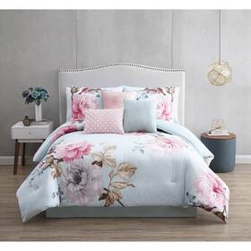 79931447 Riverbrook Home King 7pc Ridgely Comforter Set Spa/blush -