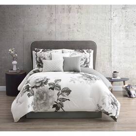 79931448 Riverbrook Home Queen 7pc Ridgely Comforter Set Black/gray -