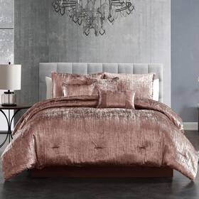 83560 Riverbrook Home Comforter Set King 7 Piece Blush Turin