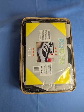 Bt-1404 Riz Kidz Rizkids Inch Le Moustache Black/gray Twin Comforter And Shams Free Shipping