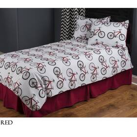 Rizzy Home 844353635645 Vintage Bicycle 3-piece Comforter Set By Red Twin
