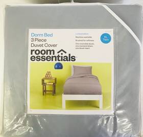 Room Essentials 490622306213 Twin Xl Dorm Bedding Set 3 Piece Bed In A Bag Comforter Gray Duvet