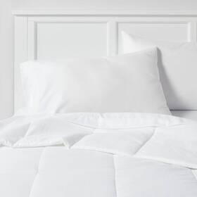 53402301 Room Essentials Percale Comforter Box Quilting Lightweight White Full/queen
