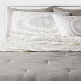 87206298 Room Essentials 7pc Full Solid Microfiber Comforter And Sheets Set Gray -