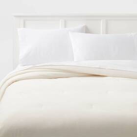 89195737 Room Essentials Twin/twin Extra Long Corduroy Plush Comforter Ivory -