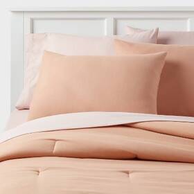 89619143 Room Essentials 7pc Queen Reversible Printed Microfiber Comforter And Sheet Set Copper -
