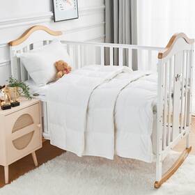 Rose Feather 717504317953 Cooling Baby Crib Comforter - Lightweight Organic Cotton Duvet Hypoallergenic