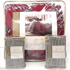 Rose Tree Newcastle King Comforter Set 6pc French Country Floral Red Euro Shams 739415263464