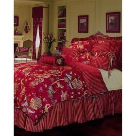 Sqr-13q Rose Tree Queen Comforter Set Oversized With Bedskirt Shams By Ln Cotton