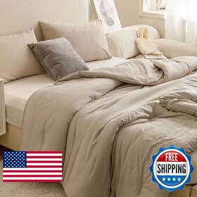 B0bm465yqn Rosgonia Oatmeal Full Size Comforter Set For Girls Boys Teens - 3pc Boho Beddi