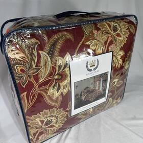 Royal Court 003073081631 Montecito Dark Orange Comforter 4 Piece Set Queen Size New