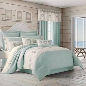 Royal Court 846339098413 California King Comforter Set Waters Edge Skirt /comforter /2-shams