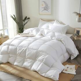 Royal Luxe 788904924720 Goose Feather Down Fiber Comforter - Queen Size Duvet Full/queen White