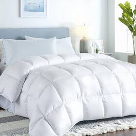 Royale Linens 011342311280 Comforter - Queen Size Duvet Insert All Season Soft Quilted Comforters With