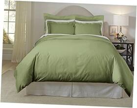620-kcmo Safah Inc. 620 Thread Count Cotton Oversized Solid Duvet Set - King/california King Moss