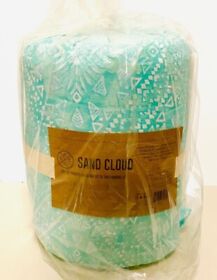 Sand Cloud Kaibu Isle Aqua Boho Block Print Reversible Comforter Set