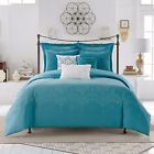 Scarlet Anthology 3 Pc King Teal Comforter Set Eyelet Blue New 028828138750