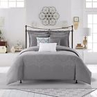 Scarlet Anthology Full Queen Grey Comforter Set Eyelet New 735732038754