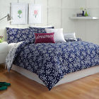 Scatter Dot 3 Pc Queen Full Polka Comforter Set Navy Blue White New 042075400156
