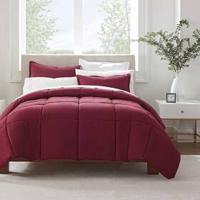 Serta 081806611829 Simply Clean Ultra Soft Hypoallergenic Solid 2 Piece Comforter Set Twi