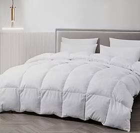 Serta 788904801922 White Goose Feather And Down Fiber Light Warmth Comforter Twin Size