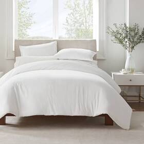81450546 Serta Twin/twin Xl 2pc Simply Clean Duvet Set White -