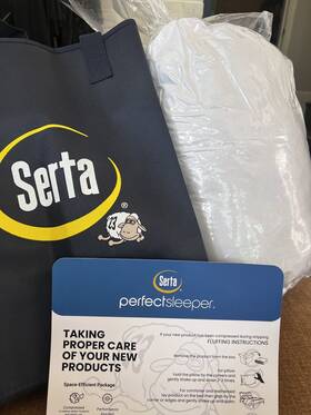 Se003026 Serta Twin Comforter 100% Cotton White Goose Feather Down Fiber Duvet Insert New