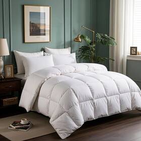 Se003128 Serta Goose Feathers Down Fiber Comforter Queen White/extra Warmth