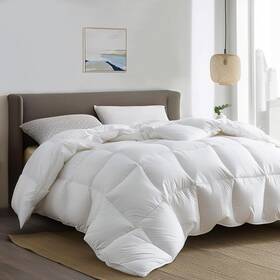 Se010216 Serta Down Fiber Comforter King Size-all Season Duvet Insert Luxury Fluffy Bed