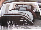 G403826-00007-00062 Set Blue Montero Pc 90x92 Victori Queen Washable 8 Machine Nip Comforter Brown