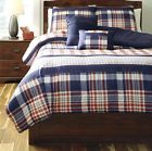 Q353003f Set Id Plaid 3143353 4-pc Full Comforter