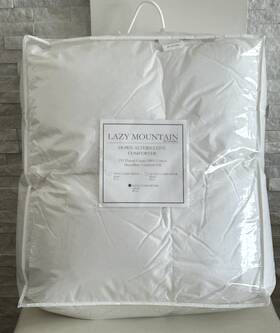 Sferra 780870640840 Lazy Mountain Down Alternative Comforter King Medium White 80 Oz