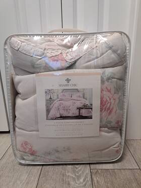 Shabby Chic 038667894533 New Floral 2 Piece Twin Size Comforter Set