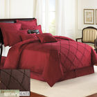 Shams Queen 4 Skirt Red Veratex Comforter Bedding Set Merlot Pc Diamonte