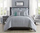 Shannon-silver King Linen 8 Piece